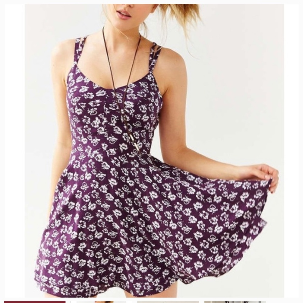 Kimchi blue urban outfitters purple floral dress